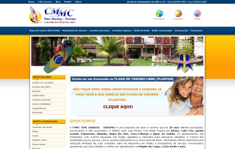 Página Principal Site CMMC Turismo